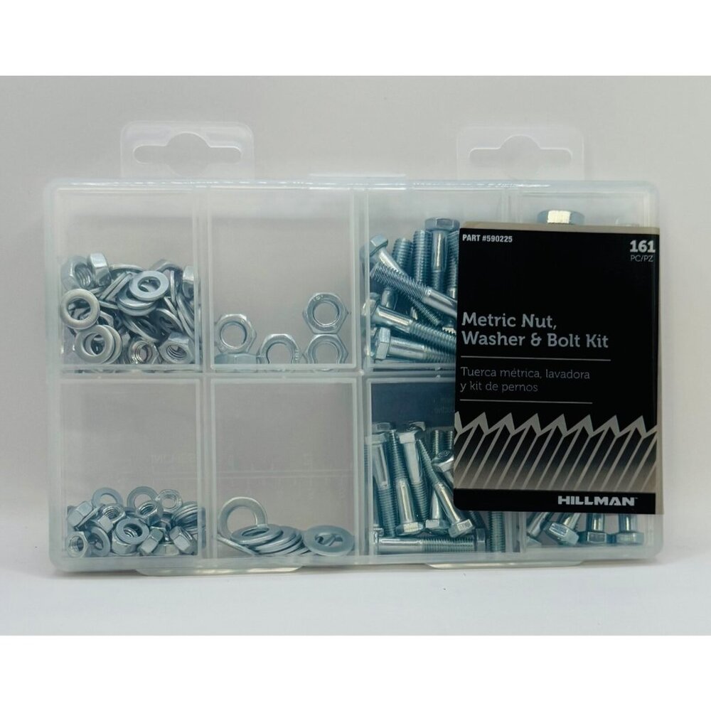 Hillman 161-Piece Metric Nut, Washer & Bolt Kit - Part #590225